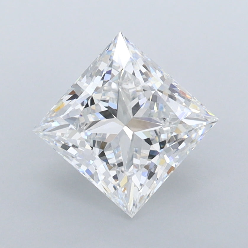 1.53 Carat Princess Shaped, Ideal Cut, D Color, VVS1 Clarity, IGI Certified Lab Grown Diamond