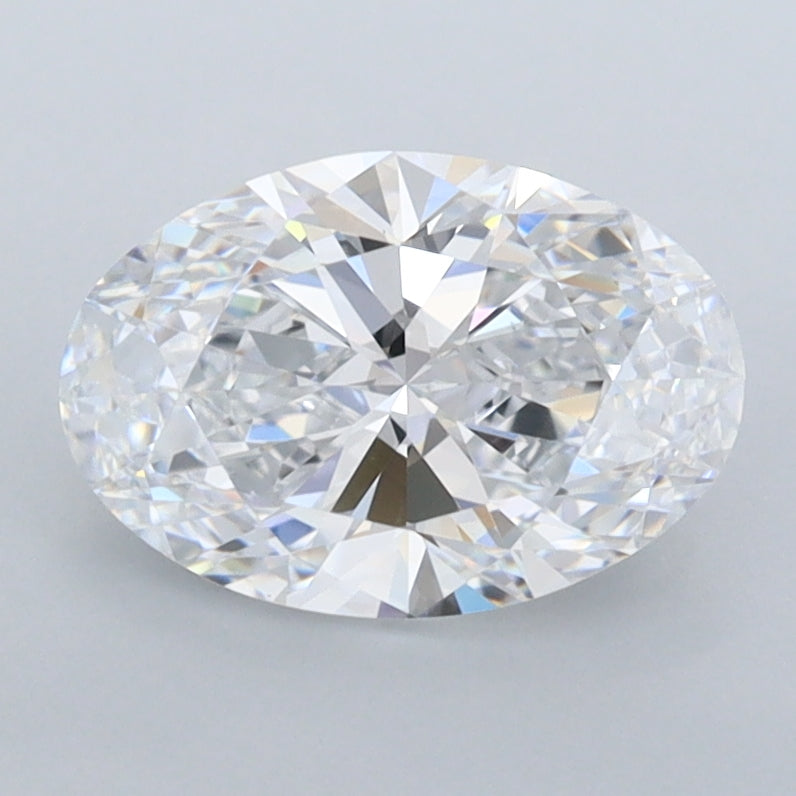 1.60 Carat Oval Shaped, Ideal Cut, D Color, FL Clarity, IGI Certified Lab Grown Diamond