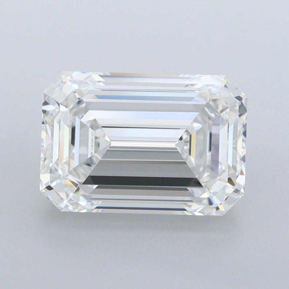 3.05 Carat Emerald Shaped, Ideal Cut, D Color, FL Clarity, IGI Certified Lab Grown Diamond