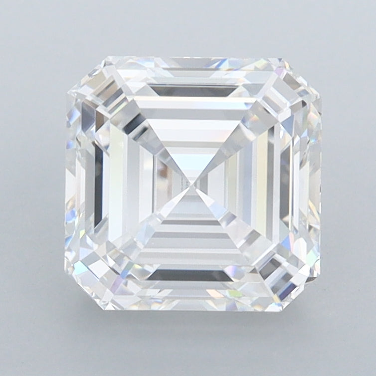 2.12 Carat Asscher Shaped, Ideal Cut, D Color, FL Clarity, IGI Certified Lab Grown Diamond