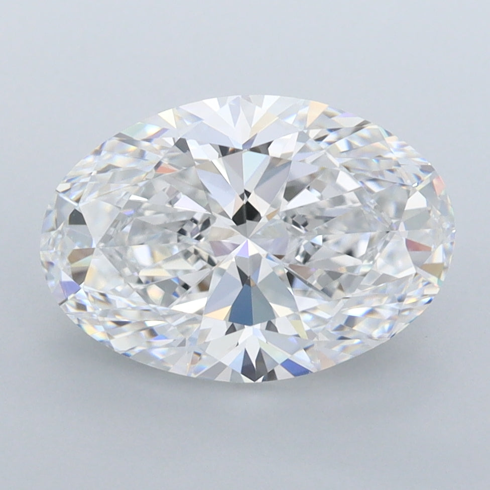 3.00 Carat Oval Shaped, Ideal Cut, E Color, FL Clarity, IGI Certified Lab Grown Diamond