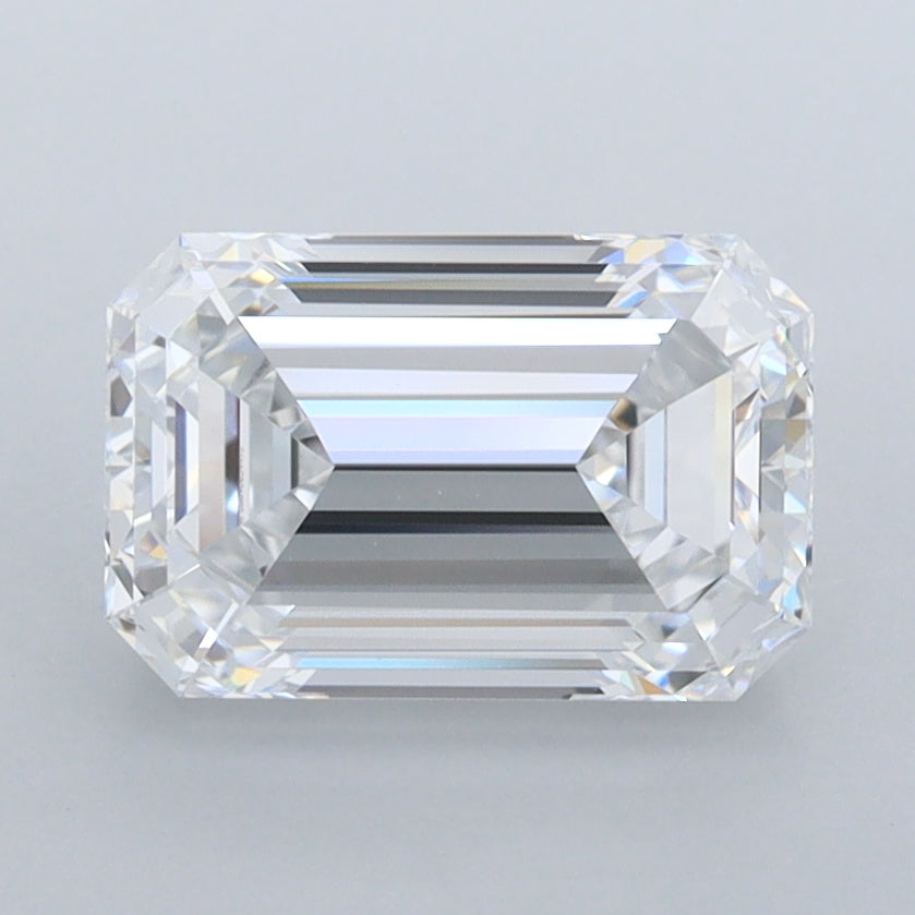 2.21 Carat Emerald Shaped, Ideal Cut, D Color, VVS1 Clarity, IGI Certified Lab Grown Diamond