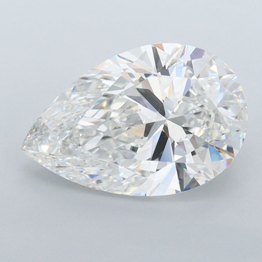 2.10 Carat Pear Shaped, Ideal Cut, E Color, FL Clarity, IGI Certified Lab Grown Diamond