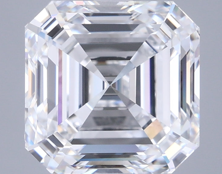 3.87 Carat Asscher Shaped, Ideal Cut, E Color, VVS1 Clarity, IGI Certified Lab Grown Diamond