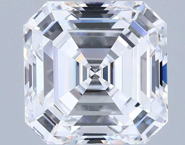 2.03 Carat Asscher Shaped, Ideal Cut, D Color, VVS1 Clarity, IGI Certified Lab Grown Diamond