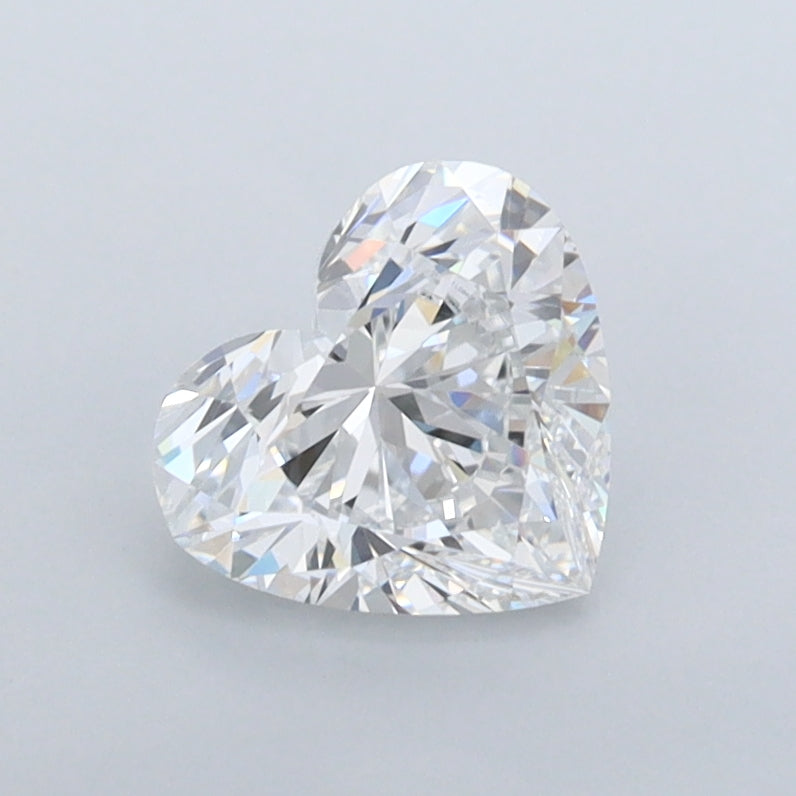 1.03 Carat Heart Shaped, Ideal Cut, D Color, VVS1 Clarity, IGI Certified Lab Grown Diamond