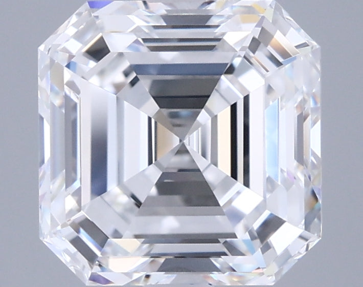 2.67 Carat Asscher Shaped, Ideal Cut, D Color, VVS1 Clarity, IGI Certified Lab Grown Diamond
