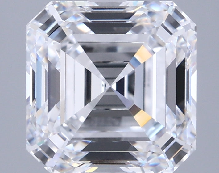 2.81 Carat Asscher Shaped, Ideal Cut, D Color, FL Clarity, IGI Certified Lab Grown Diamond