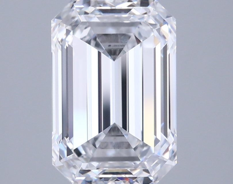 2.42 Carat Emerald Shaped, Ideal Cut, D Color, FL Clarity, IGI Certified Lab Grown Diamond