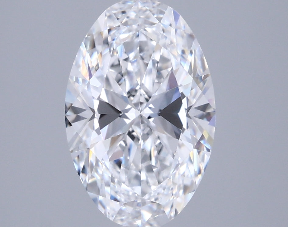 2.04 Carat Oval Shaped, Ideal Cut, D Color, FL Clarity, IGI Certified Lab Grown Diamond