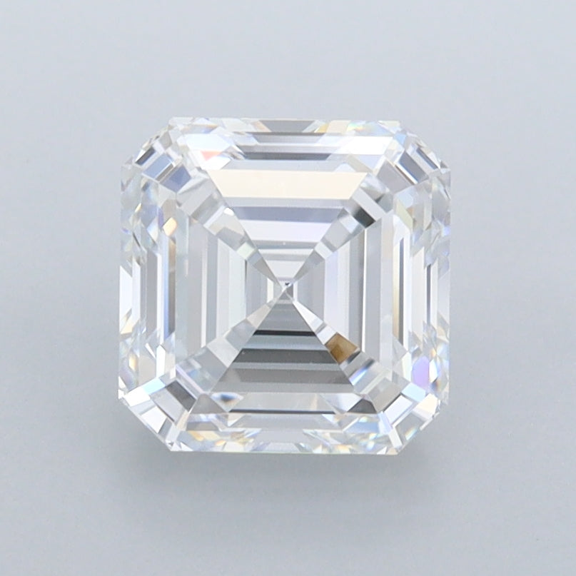 1.66 Carat Asscher Shaped, Ideal Cut, D Color, FL Clarity, IGI Certified Lab Grown Diamond