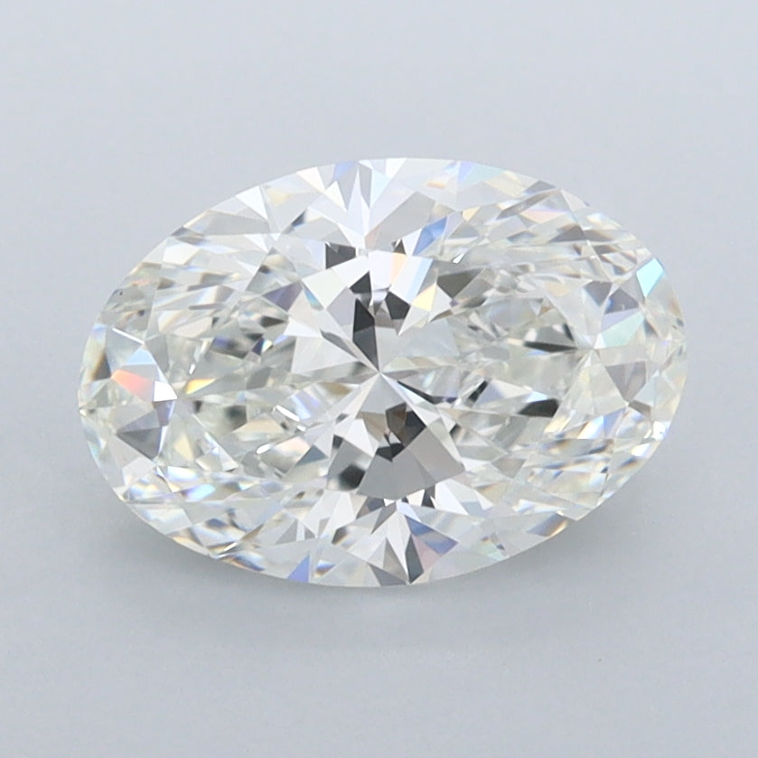 1.63 Carat Oval Shaped, Ideal Cut, F Color, FL Clarity, IGI Certified Lab Grown Diamond
