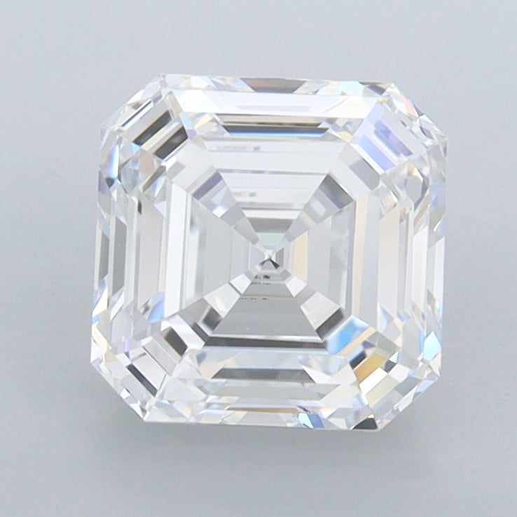 1.98 Carat Asscher Shaped, Ideal Cut, D Color, VVS1 Clarity, IGI Certified Lab Grown Diamond