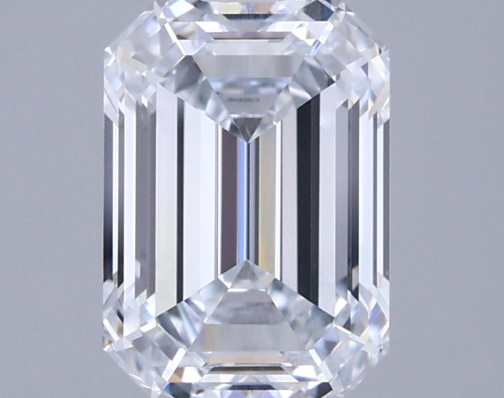 1.74 Carat Emerald Shaped, Ideal Cut, F Color, FL Clarity, IGI Certified Lab Grown Diamond
