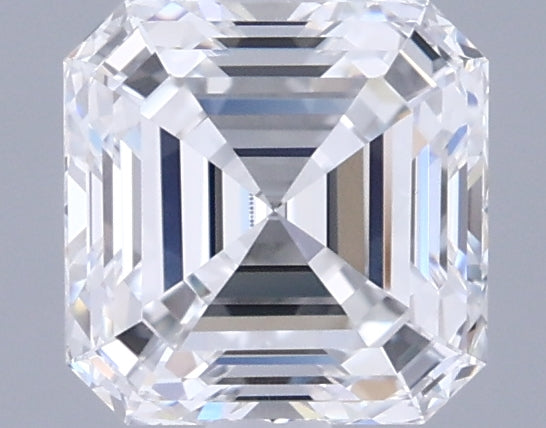 1.40 Carat Asscher Shaped, Ideal Cut, E Color, FL Clarity, IGI Certified Lab Grown Diamond