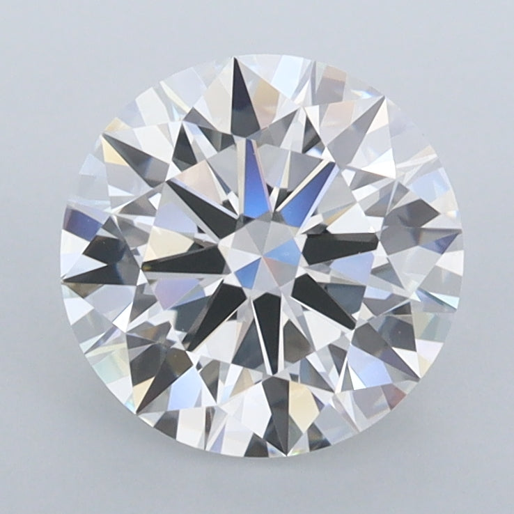 1.99 Carat Round Shaped, Ideal Cut, D Color, FL Clarity, IGI Certified Lab Grown Diamond