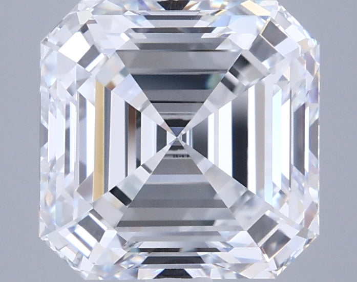 3.21 Carat Asscher Shaped, Ideal Cut, D Color, VVS1 Clarity, IGI Certified Lab Grown Diamond
