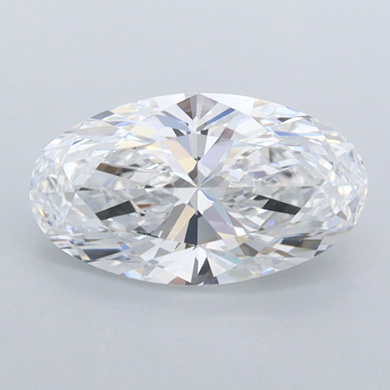 1.05 Carat Oval Shaped, Ideal Cut, D Color, FL Clarity, IGI Certified Lab Grown Diamond