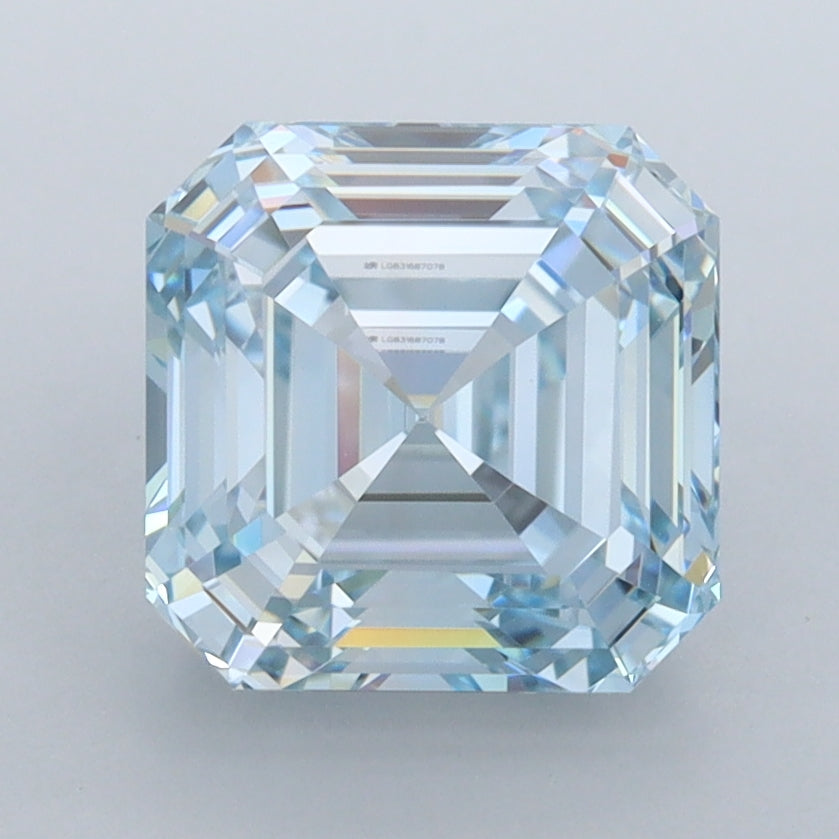 3.06 Carat Asscher Shaped, Ideal Cut, VVS1 Clarity, IGI Certified Lab Grown Diamond