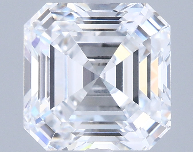 2.09 Carat Asscher Shaped, Ideal Cut, E Color, VVS1 Clarity, IGI Certified Lab Grown Diamond