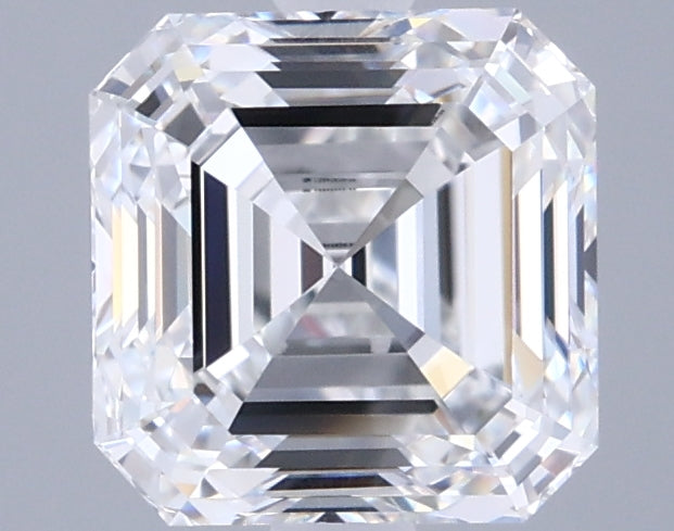 2.03 Carat Asscher Shaped, Ideal Cut, E Color, VVS1 Clarity, IGI Certified Lab Grown Diamond