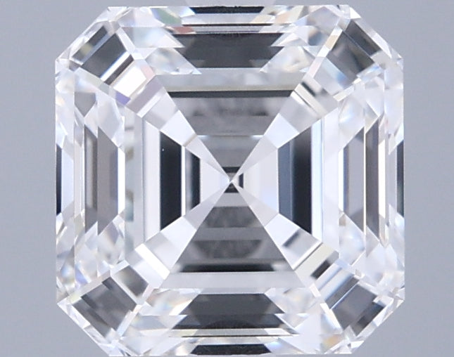 2.29 Carat Asscher Shaped, Ideal Cut, D Color, VVS1 Clarity, IGI Certified Lab Grown Diamond