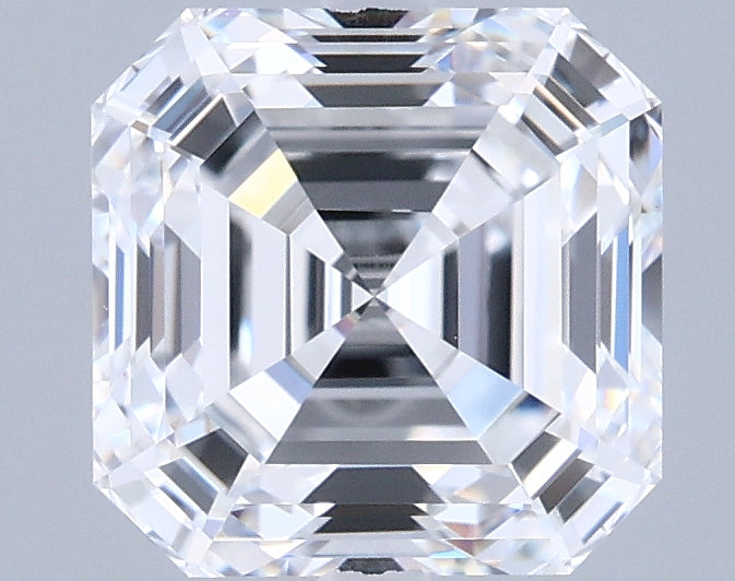 2.26 Carat Asscher Shaped, Ideal Cut, D Color, VVS1 Clarity, IGI Certified Lab Grown Diamond