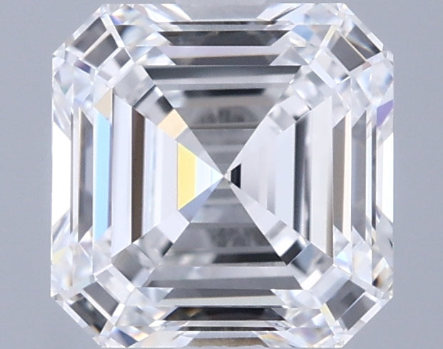2.05 Carat Asscher Shaped, Ideal Cut, E Color, VVS1 Clarity, IGI Certified Lab Grown Diamond
