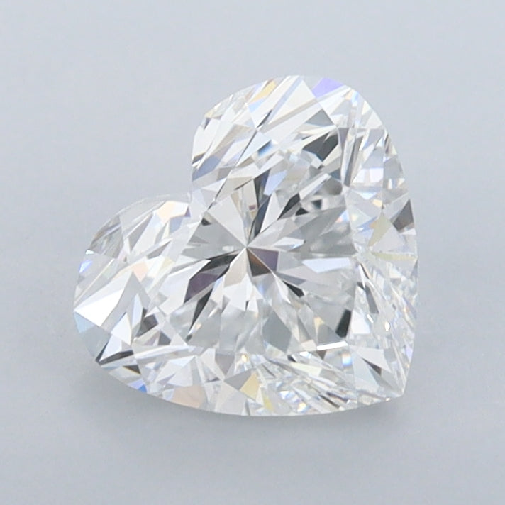 1.24 Carat Heart Shaped, Ideal Cut, D Color, VVS1 Clarity, IGI Certified Lab Grown Diamond