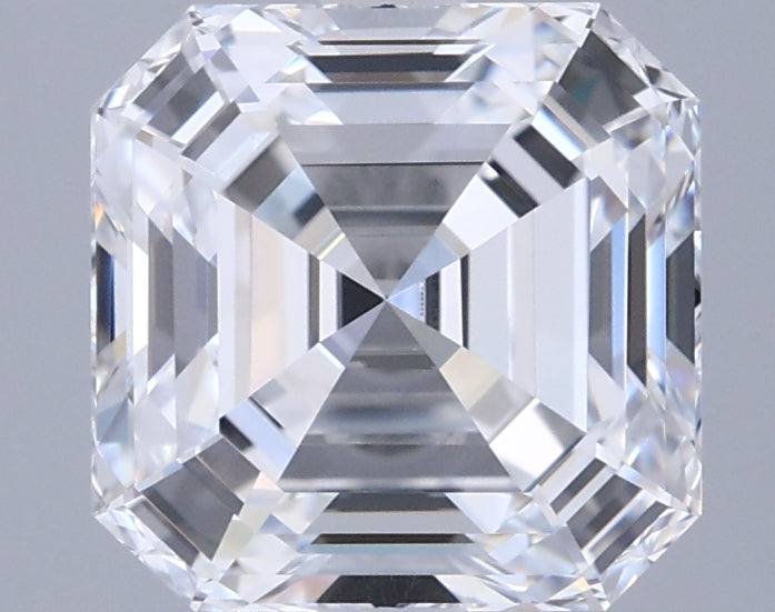 2.50 Carat Asscher Shaped, Ideal Cut, E Color, VVS1 Clarity, IGI Certified Lab Grown Diamond