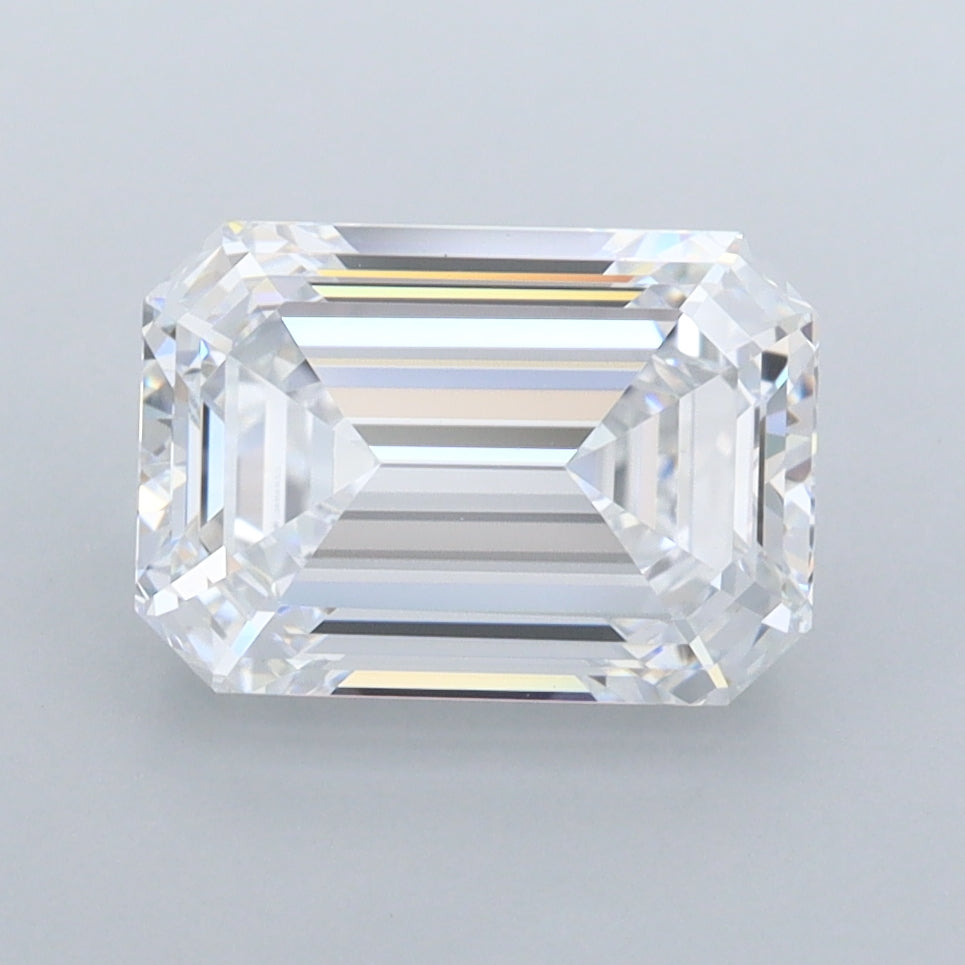 2.70 Carat Emerald Shaped, Ideal Cut, D Color, VVS1 Clarity, IGI Certified Lab Grown Diamond