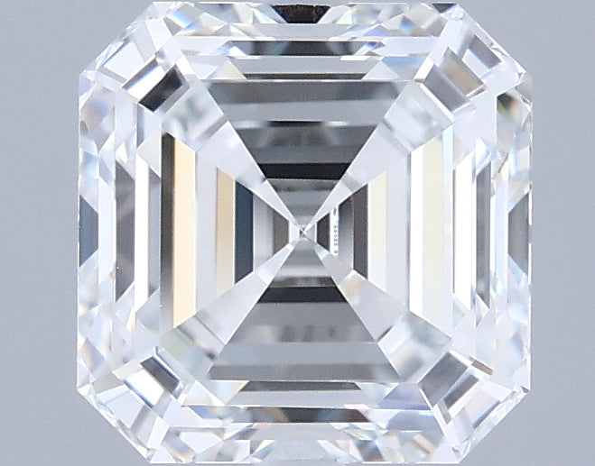1.98 Carat Asscher Shaped, Ideal Cut, E Color, VVS1 Clarity, IGI Certified Lab Grown Diamond