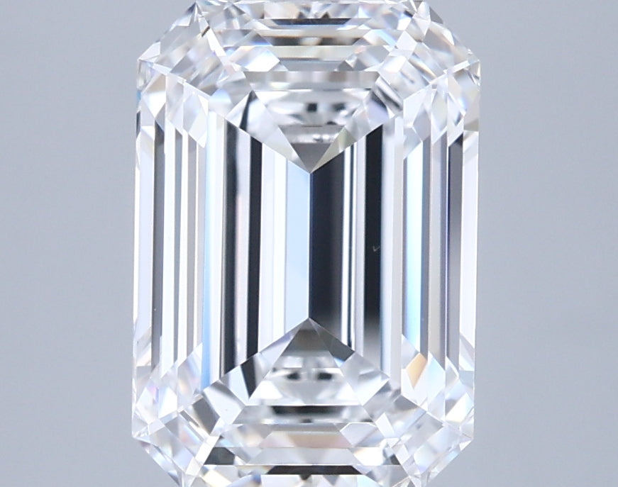 3.63 Carat Emerald Shaped, Ideal Cut, D Color, VVS1 Clarity, IGI Certified Lab Grown Diamond