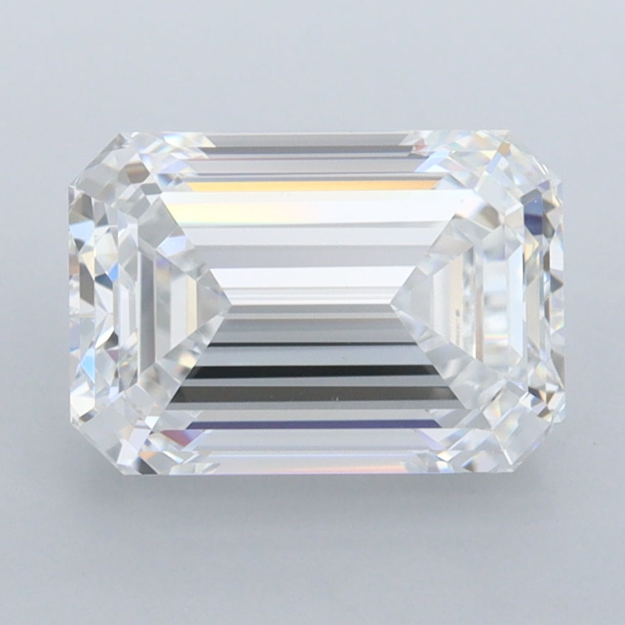 3.04 Carat Emerald Shaped, Ideal Cut, E Color, FL Clarity, IGI Certified Lab Grown Diamond