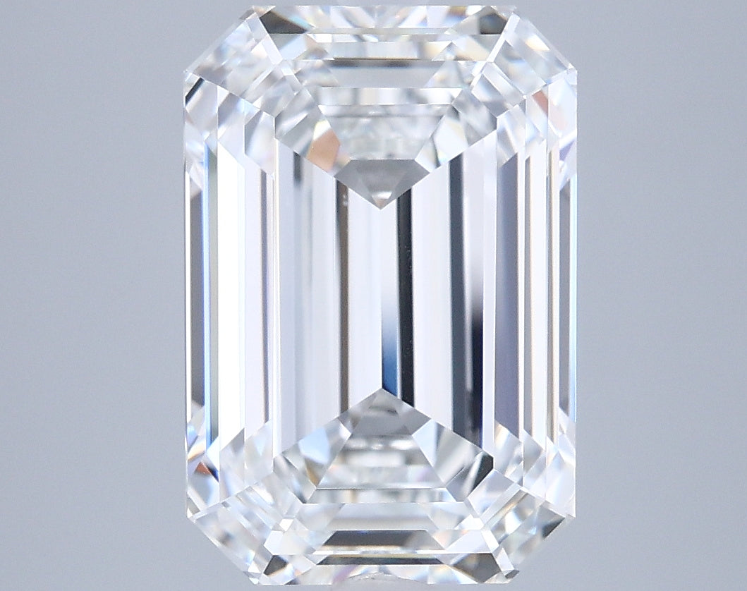 5.01 Carat Emerald Shaped, Ideal Cut, E Color, VVS1 Clarity, IGI Certified Lab Grown Diamond