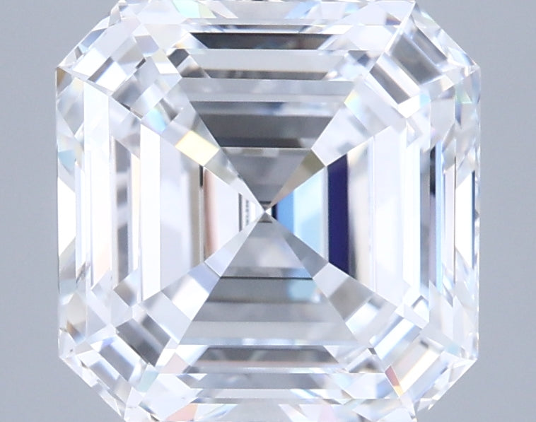 4.12 Carat Asscher Shaped, Ideal Cut, E Color, VVS1 Clarity, IGI Certified Lab Grown Diamond
