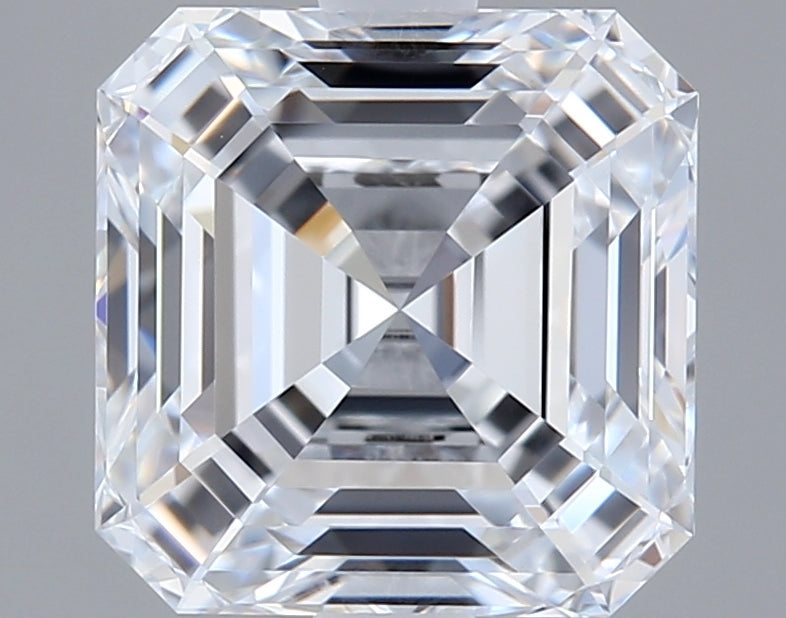 2.04 Carat Asscher Shaped, Ideal Cut, E Color, VVS1 Clarity, IGI Certified Lab Grown Diamond