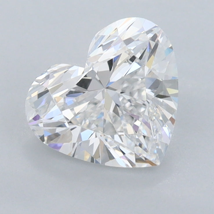 1.45 Carat Heart Shaped, Ideal Cut, D Color, FL Clarity, IGI Certified Lab Grown Diamond
