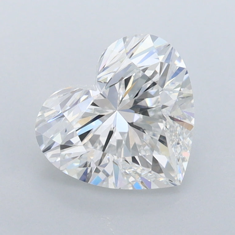 1.43 Carat Heart Shaped, Ideal Cut, E Color, FL Clarity, IGI Certified Lab Grown Diamond