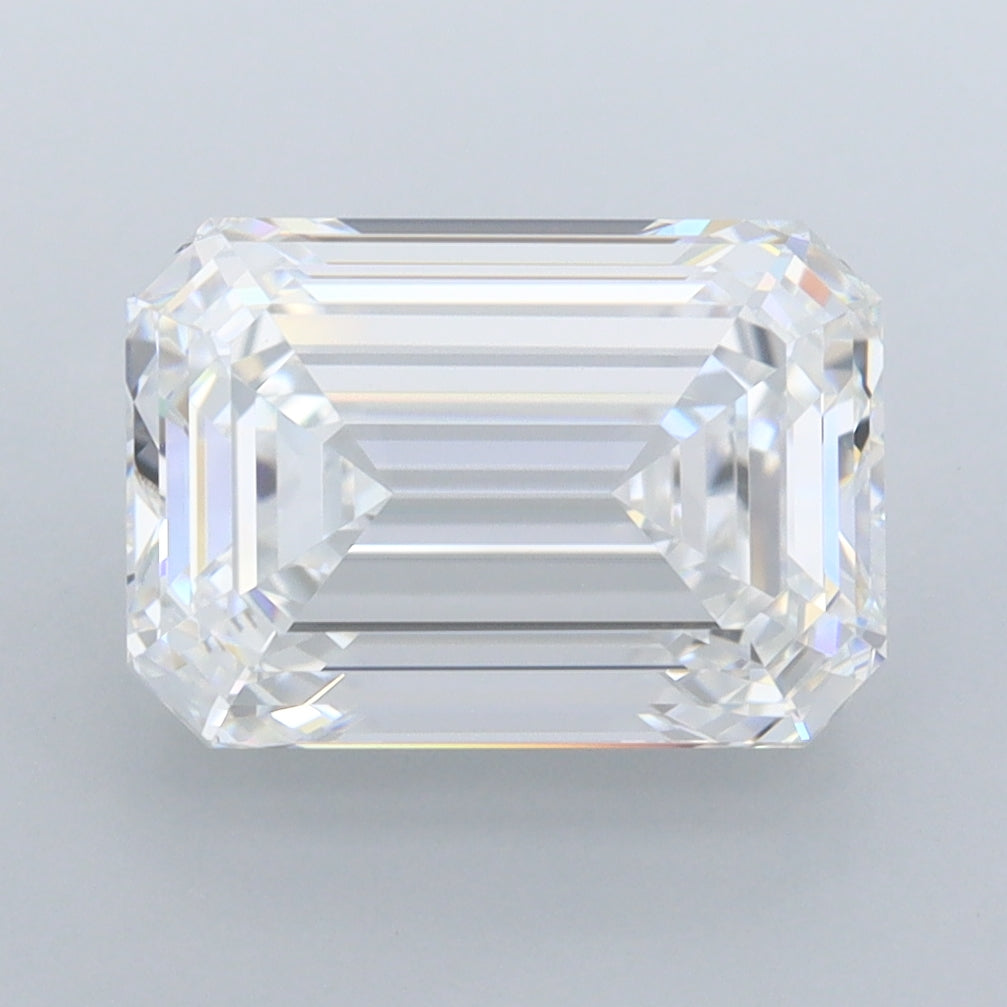 4.00 Carat Emerald Shaped, Ideal Cut, D Color, VVS1 Clarity, IGI Certified Lab Grown Diamond