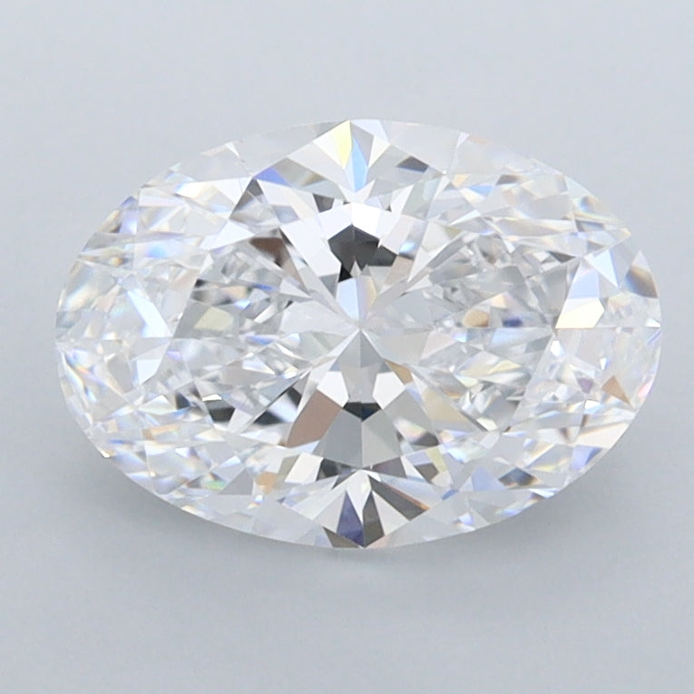 1.68 Carat Oval Shaped, Ideal Cut, D Color, FL Clarity, IGI Certified Lab Grown Diamond