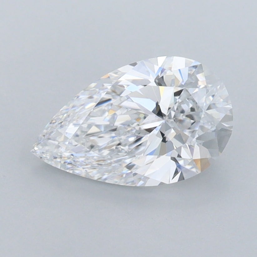 1.13 Carat Pear Shaped, Ideal Cut, D Color, FL Clarity, IGI Certified Lab Grown Diamond