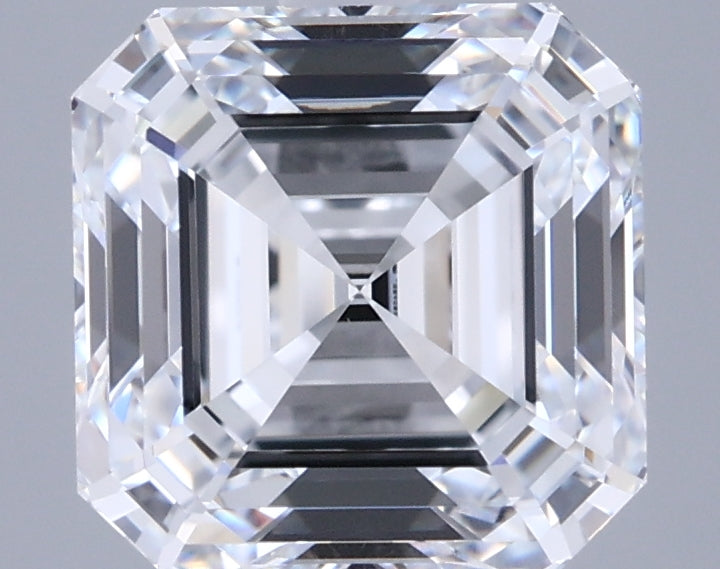 2.98 Carat Asscher Shaped, Ideal Cut, E Color, VVS1 Clarity, IGI Certified Lab Grown Diamond