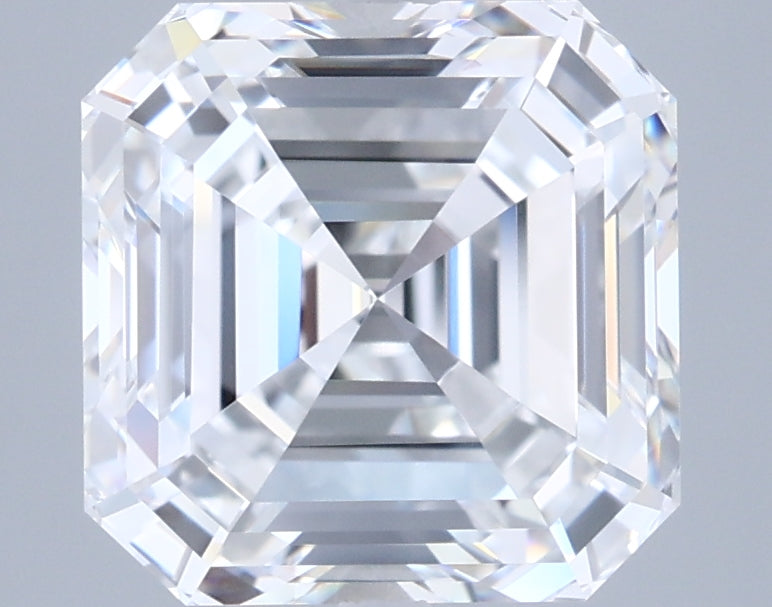 3.38 Carat Asscher Shaped, Ideal Cut, D Color, VVS1 Clarity, IGI Certified Lab Grown Diamond