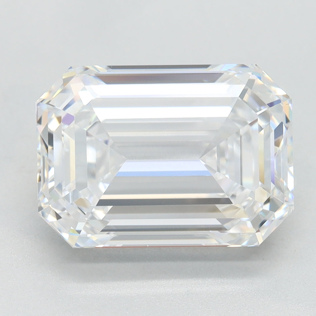 4.00 Carat Emerald Shaped, Ideal Cut, D Color, VVS1 Clarity, IGI Certified Lab Grown Diamond