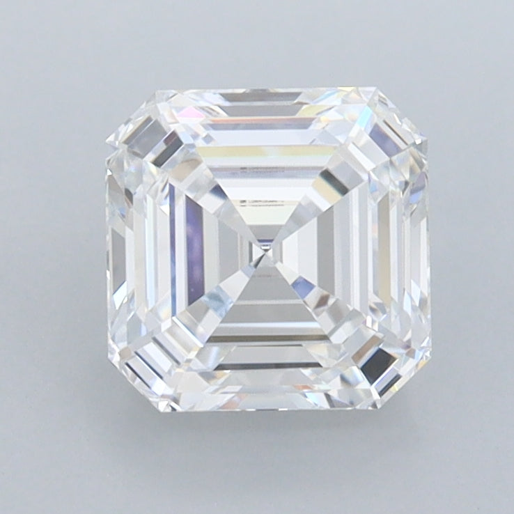 1.52 Carat Asscher Shaped, Ideal Cut, D Color, FL Clarity, IGI Certified Lab Grown Diamond