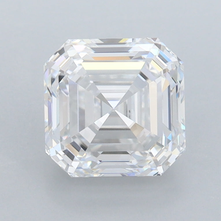 1.80 Carat Asscher Shaped, Ideal Cut, D Color, FL Clarity, IGI Certified Lab Grown Diamond