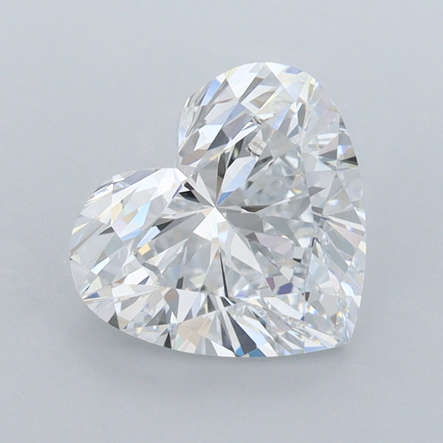1.89 Carat Heart Shaped, Ideal Cut, D Color, FL Clarity, IGI Certified Lab Grown Diamond