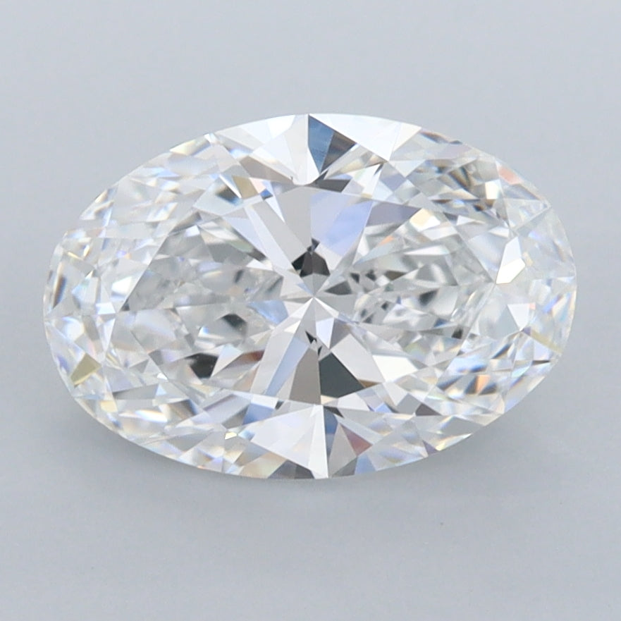2.20 Carat Oval Shaped, Ideal Cut, E Color, FL Clarity, IGI Certified Lab Grown Diamond