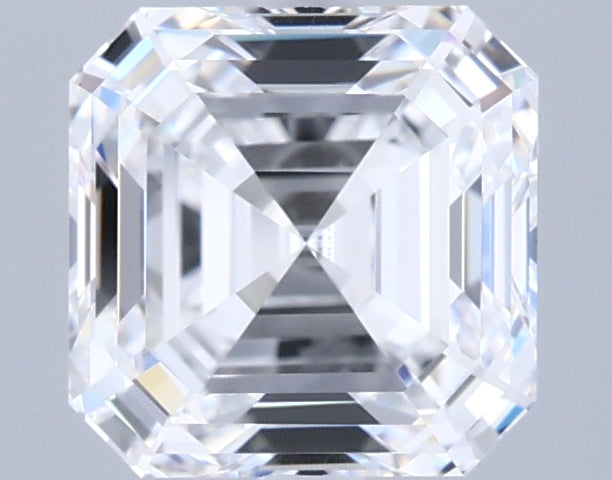 2.11 Carat Asscher Shaped, Ideal Cut, E Color, VVS1 Clarity, IGI Certified Lab Grown Diamond